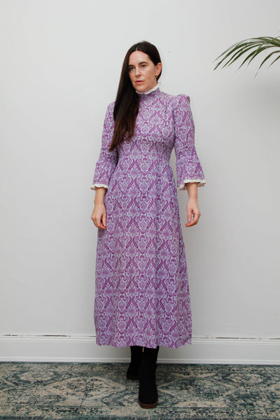 Rare 1960s Laura Ashley Cotton Maxi Dress – Victorian Floral