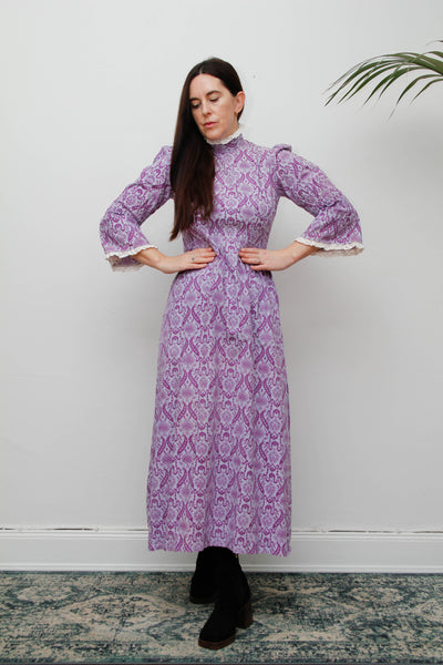 Rare 1960s Laura Ashley Cotton Maxi Dress – Victorian Floral