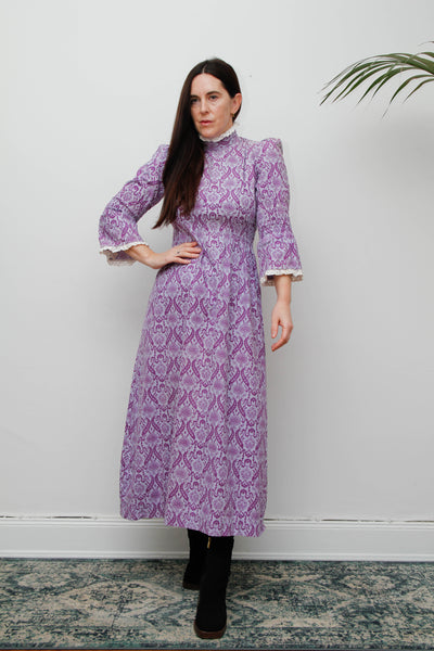 Rare 1960s Laura Ashley Cotton Maxi Dress – Victorian Floral