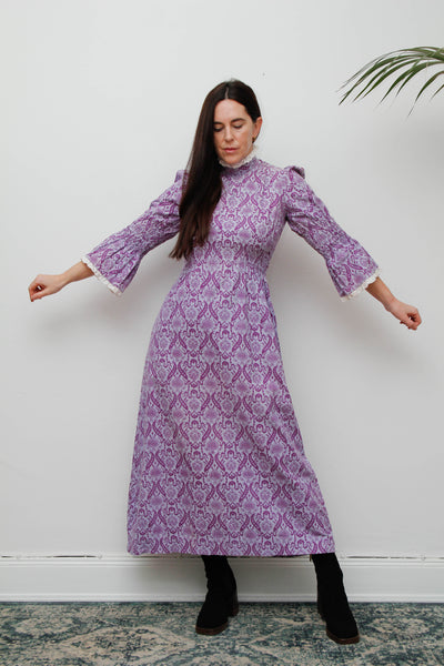 Rare 1960s Laura Ashley Cotton Maxi Dress – Victorian Floral
