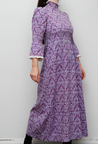 Rare 1960s Laura Ashley Cotton Maxi Dress – Victorian Floral