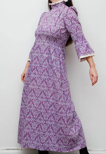 Rare 1960s Laura Ashley Cotton Maxi Dress – Victorian Floral