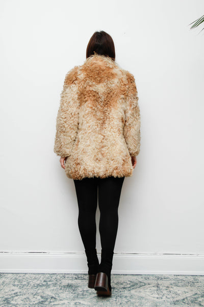 Vintage 1970s Mongolian Sheepskin Coat – Rare Statement Piece