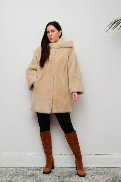 Vintage 1970s Shearling Sheepskin Coat – Rare Statement Piece