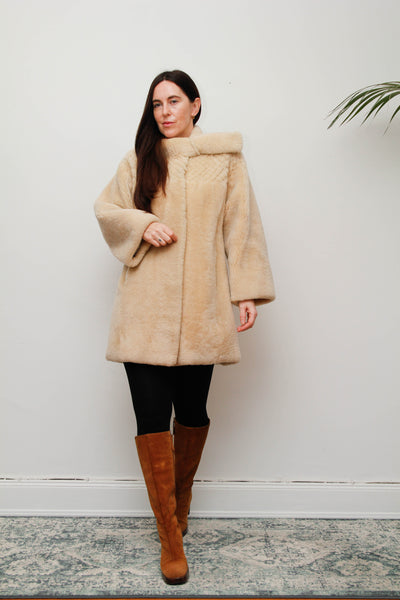 Vintage 1970s Shearling Sheepskin Coat – Rare Statement Piece