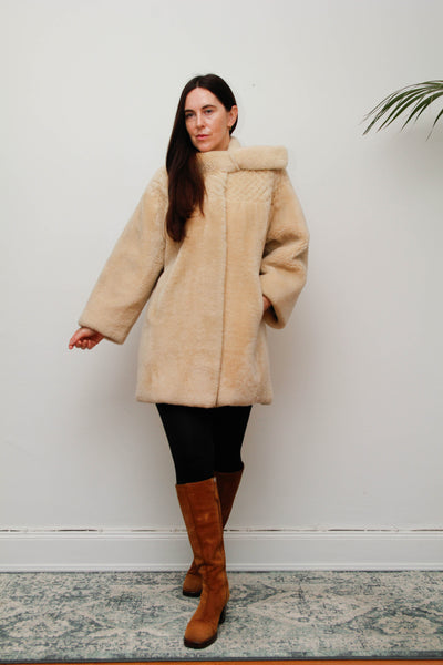 Vintage 1970s Shearling Sheepskin Coat – Rare Statement Piece