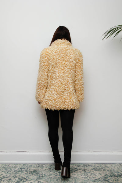 Vintage 1970s Mongolian Sheepskin Coat – Rare Statement Piece