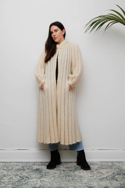 Very Rare Mary Farrin Mohair Knit Maxi Cardigan