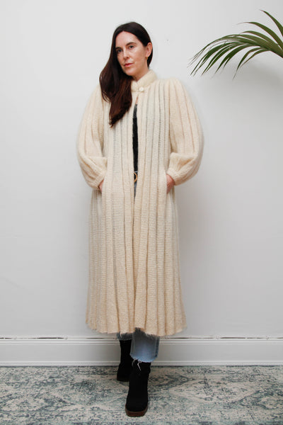 Very Rare Mary Farrin Mohair Knit Maxi Cardigan