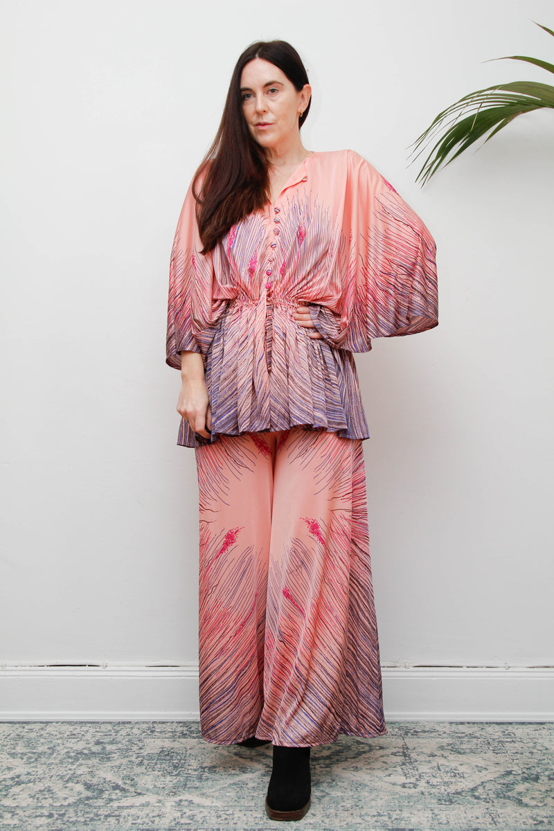 Vintage Princess Raspanti Two Piece Set | Palazzo Pants & Batwing ...