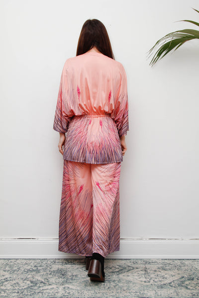 Rare Vintage Princess Raspanti, Two Piece Set | Abstract Nouveau Palazzo & Batwing Blouse