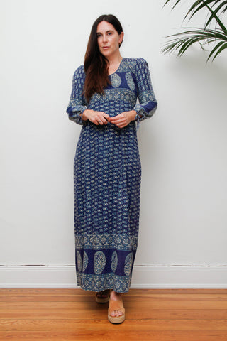 1970s Rare Indian Cotton Dresses | Block Prints, Kaftans & Maxis | Strobe  Vintage  strobevintage