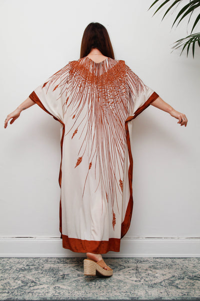 Rare 1970s Princess Raspanti Italian Batwing Kaftan Maxi Dress