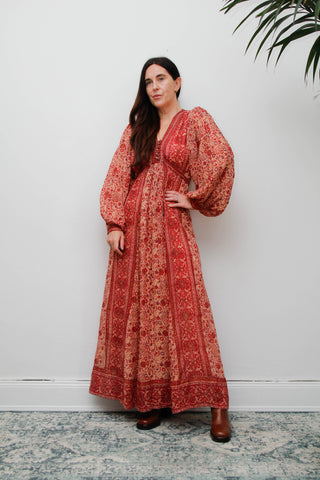 1970s Rare Indian Cotton Dresses | Block Prints, Kaftans & Maxis