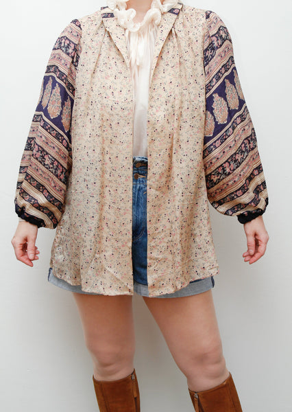 1970's Very Rare Pure Indian Silk Open Top