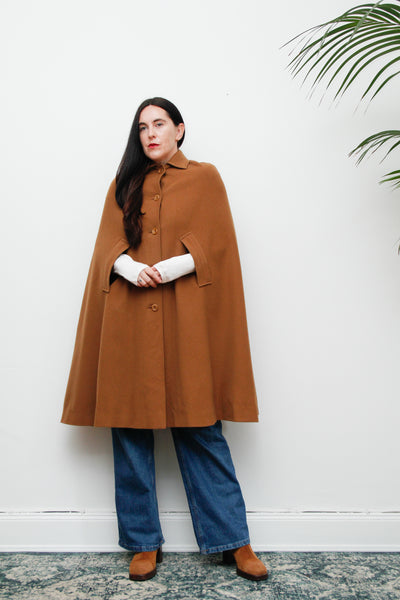 Vintage Jaeger Wool Cape Coat 1970's