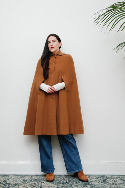 Vintage Jaeger Wool Cape Coat 1970's