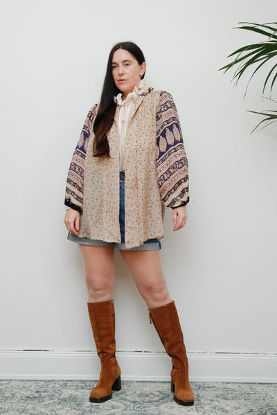1970's Very Rare Pure Indian Silk Open Top