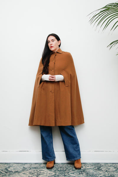 Vintage Jaeger Wool Cape Coat 1970's