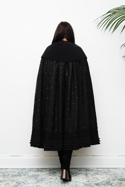 Antique Black Taffeta Cape