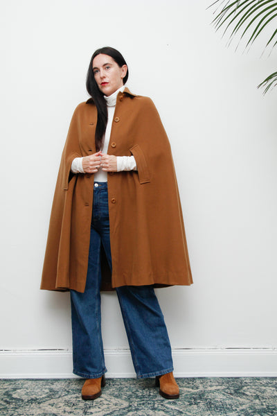 Vintage Jaeger Wool Cape Coat 1970's