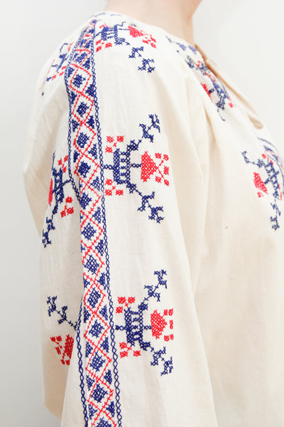 Original Tradition Romanian Cotton Vintage Blouse