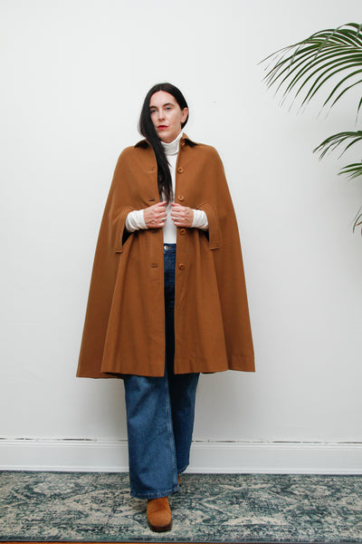 Vintage Jaeger Wool Cape Coat 1970's