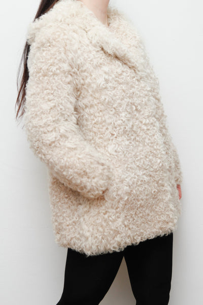 1970's Mongolian Curly Lamb Sheepskin Coat