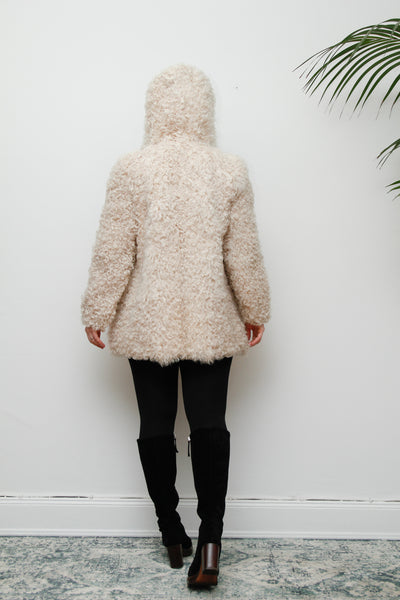 1970's Mongolian Curly Lamb Sheepskin Coat