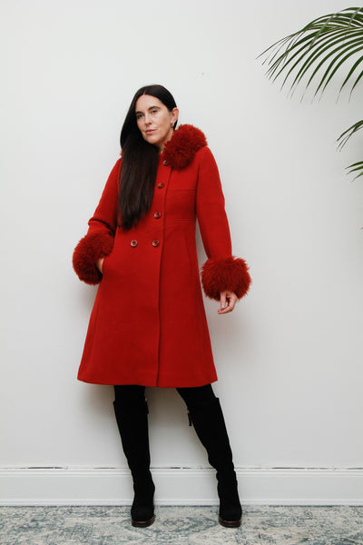 1960's Princess Wool Fur Coat