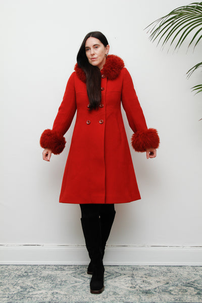 1960's Princess Wool Fur Coat