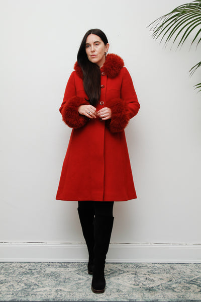 1960's Princess Wool Fur Coat