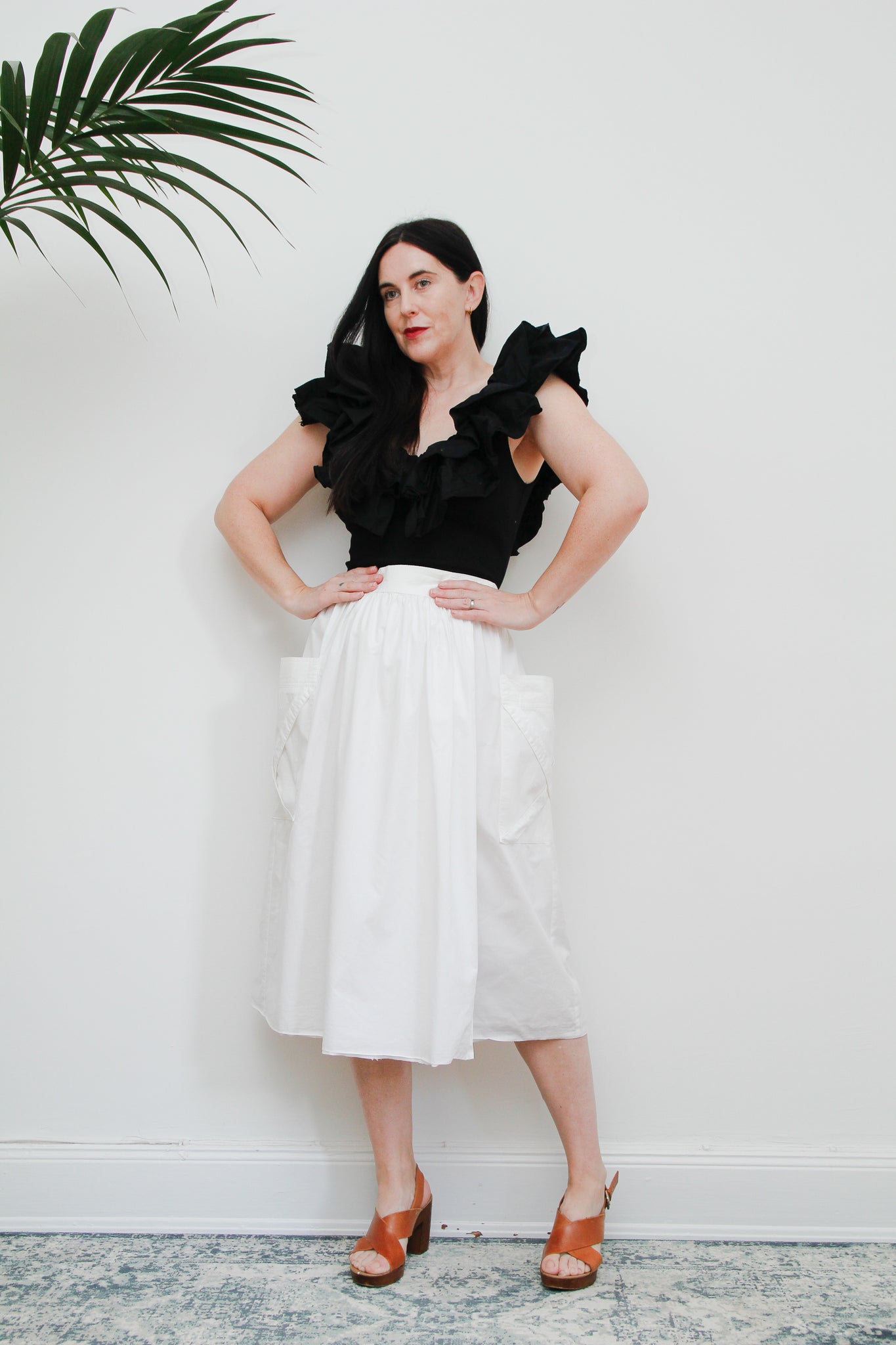 Vintage 1980's Cotton High Waist Skirt