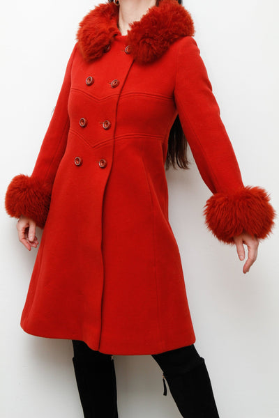 1960's Princess Wool Fur Coat