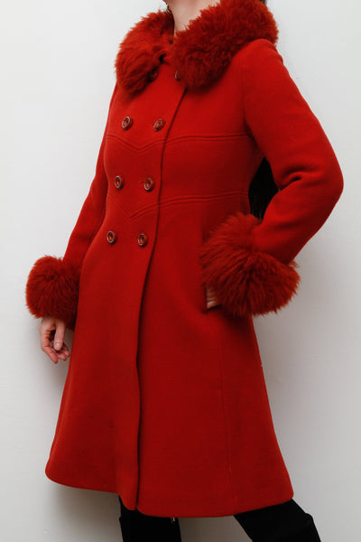 1960's Princess Wool Fur Coat