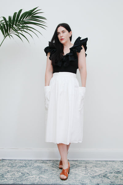 Vintage 1980's Cotton High Waist Skirt