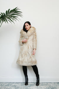 Vintage Cream Sheepskin Fur Afghan Penny Lane Princess Coat
