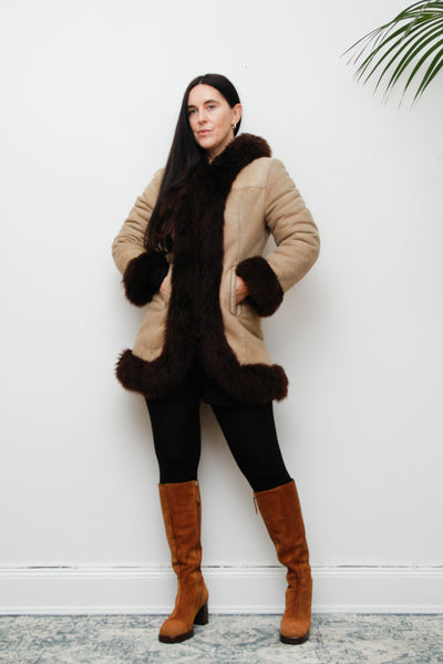 1970's Sheepskin Afghan Sheepskin Coat