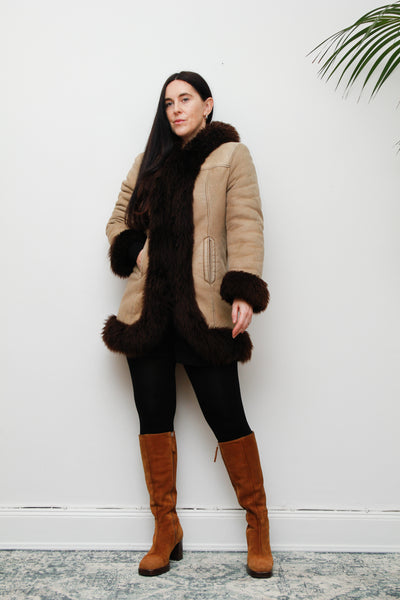 1970's Sheepskin Afghan Sheepskin Coat