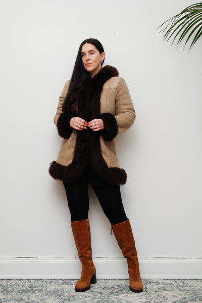 1970's Sheepskin Afghan Sheepskin Coat