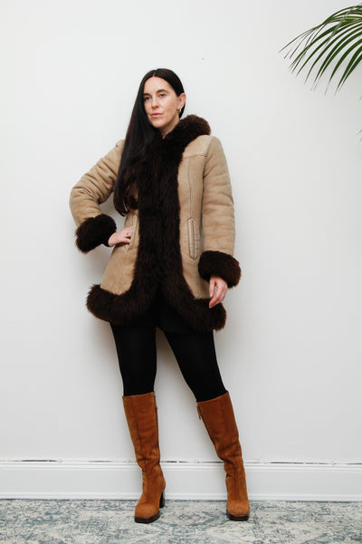 1970's Sheepskin Afghan Sheepskin Coat