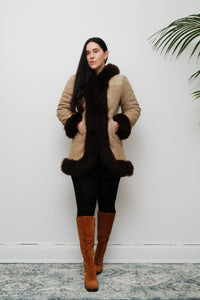 1970's Sheepskin Afghan Sheepskin Coat