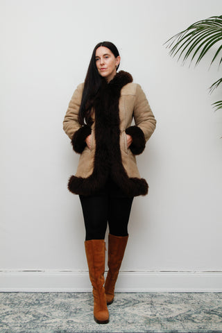 1970's Sheepskin Afghan Sheepskin Coat