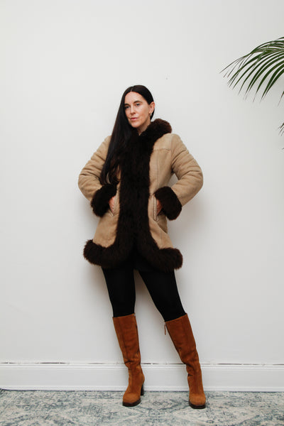 1970's Sheepskin Afghan Sheepskin Coat