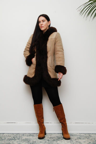 1970's Sheepskin Afghan Sheepskin Coat