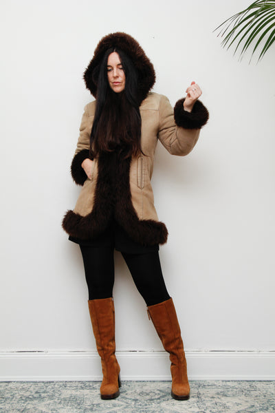 1970's Sheepskin Afghan Sheepskin Coat