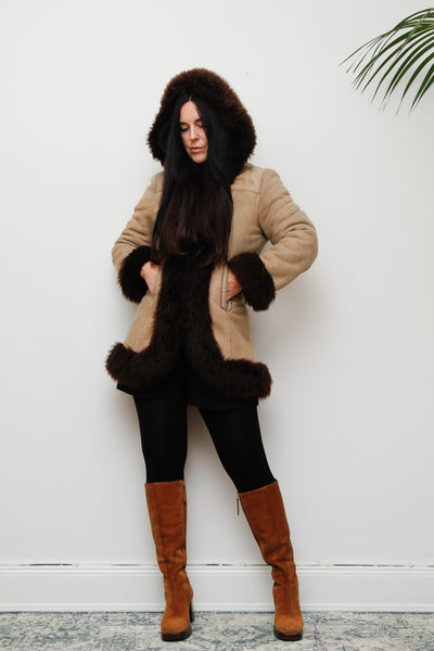 1970's Sheepskin Afghan Sheepskin Coat