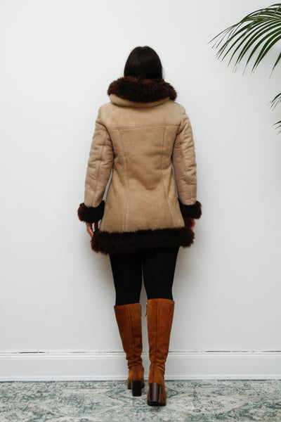 1970's Sheepskin Afghan Sheepskin Coat