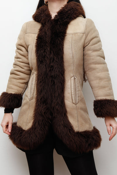 1970's Sheepskin Afghan Sheepskin Coat