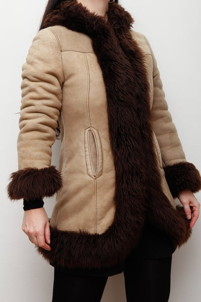 1970's Sheepskin Afghan Sheepskin Coat